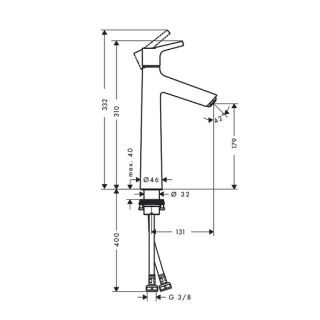 Смеситель Hansgrohe Talis S 190 72032000 для раковины